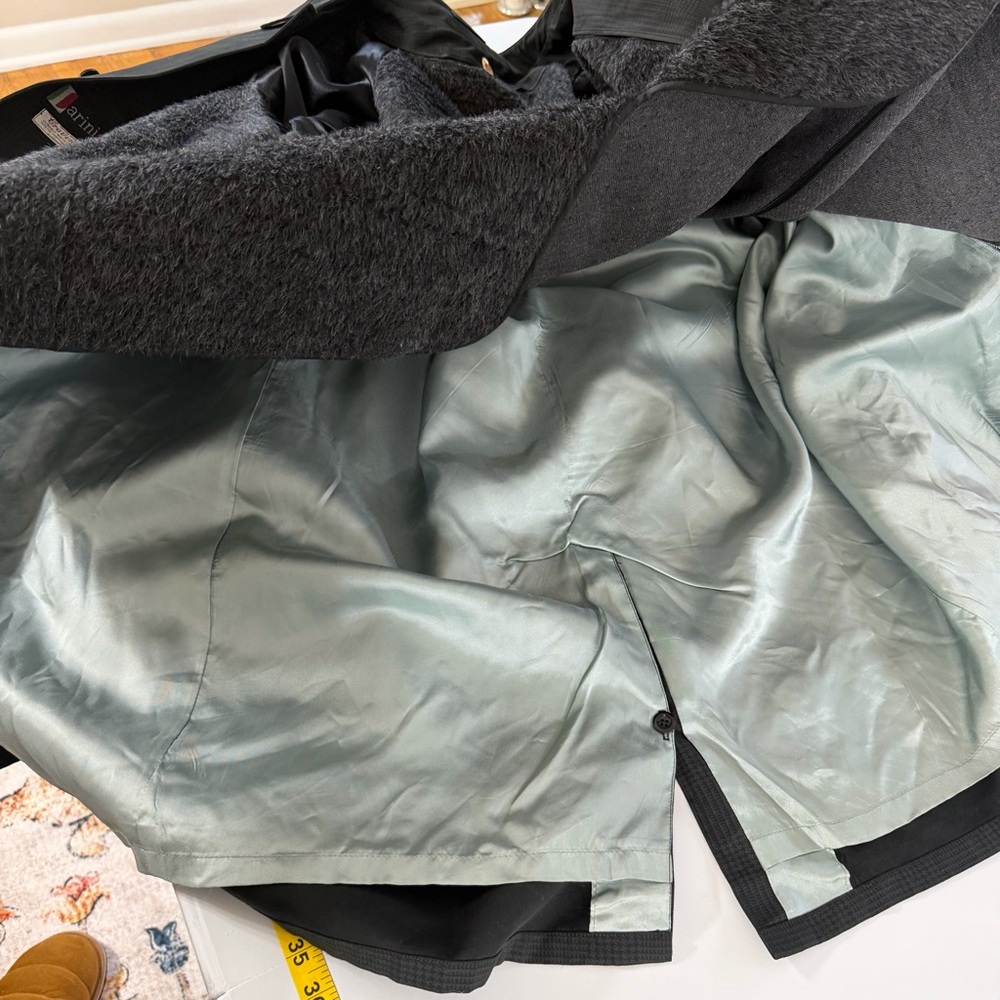 Larini Vintage Coat Men’s Size 44 Long Cravenette Zip-Out Liner Italy 90s - Picture 13 of 15